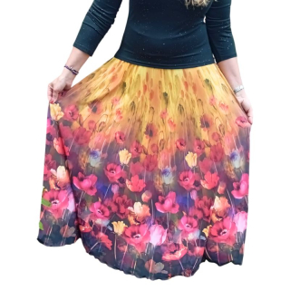 Dámská maxi sukně Máky, Venezia vel. XS-XXL